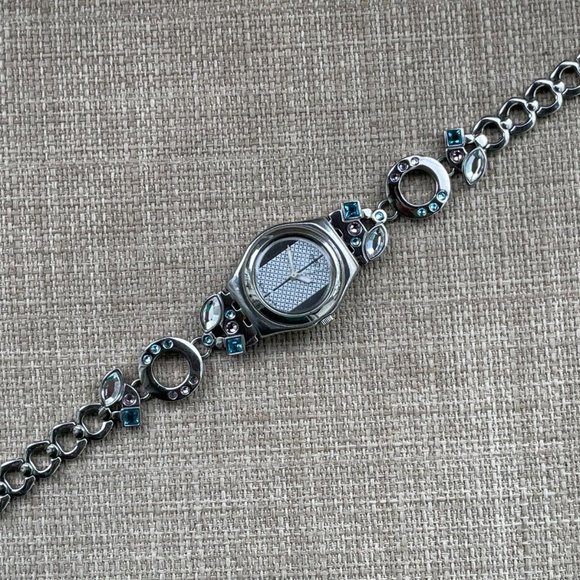 Swatch Ladies Wrist Watch SWISS AG Quartz Analog Multi color crystal Watch - Picture 7 of 12